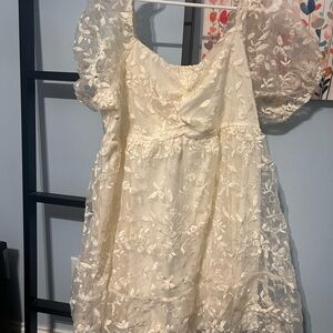 Elegant Cream Women’s Dress